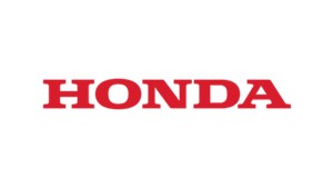 Honda Logo: in großen roten Buchstaben steht der Name HONDA